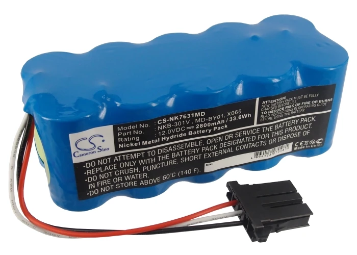 Cameron Sino Replacement Battery for Nihon Kohden  Cardiolife 7621K, Cardiolife 7631K,, Fits P/N MD-BY01,NKB-301V,SB-551V,X065
