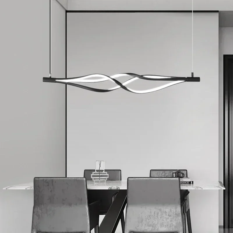 Lampe LED suspendue au design moderne, luminaire décoratif d'intérieur, idéal pour un salon, une salle à manger, une chambre à coucher ou un restaurant