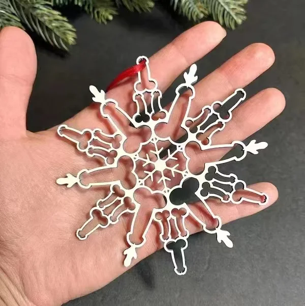 Funny Metal Ornaments for Christmas Tree Decoration Creative Spoof Peni s Office Car Pendant Bachelor Party Happy New Year Gifts