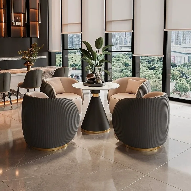Light luxury sofa negotiation table and chair combination sales office beauty salon office meeting table