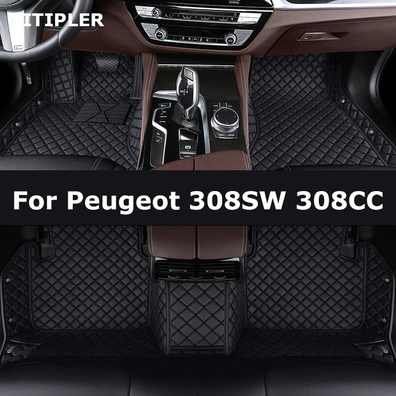 TITIPLER Custom Car Floor Mats For Peugeot 308SW 308CC Auto Carpets Foot Coche Accessories