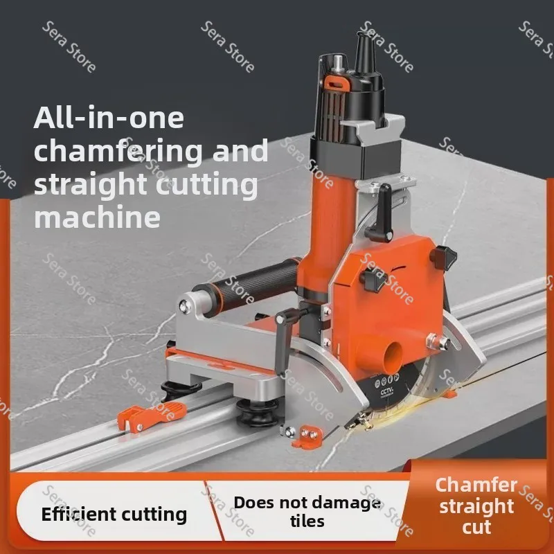 Electric Rail Tile Cutter for Slate & Ceramic 45° Chamfer Straight Cut Multifunctional Machine