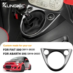 ABS Carbon Fiber For Abarth 595 695 2016 2017 2018 2019 2020 2021 2022 2023 For Fiat 500 2011-2023 LHD RHD Gear Shift Cover Trim