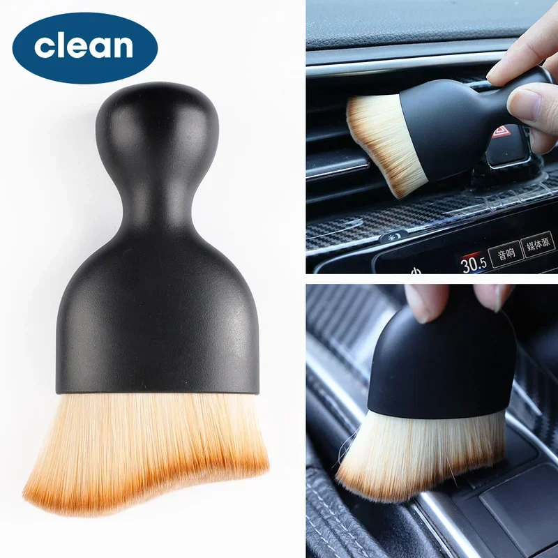 Car Wash Brush Vent Air Conditioner Outlet Cleaning Tools Soft Brush Dust Removal Office Detailing Auto Car Cleaning Accessories