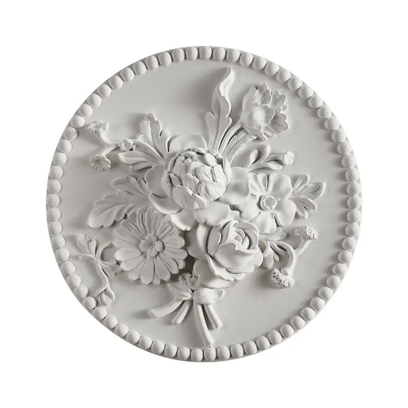 

French cream wind relief wall lamp, designer original retro petal bedroom bedside lamp
