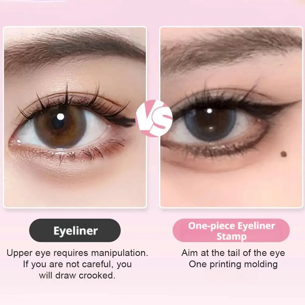 One-stamp Eyeliner Pen Precision Eyeliner Stamp, Dual Ended Liquid Eyeliner -Winged Cat Eye Stamp & Felt-tip Eyeliner Pen Makeup