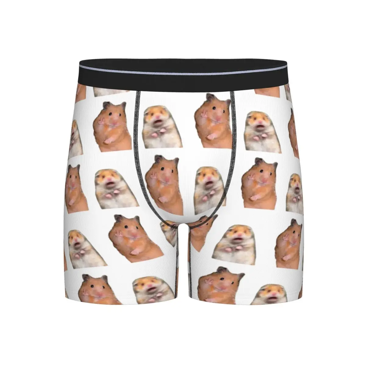 

Long Boxer Underpants Shorts Hamster Meme Panties Men Soft Underwear for Homme Man Boyfriend Gifts