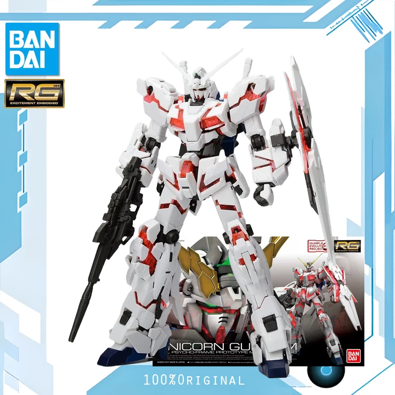 

BANDAI Anime RG 1/144 RX-0 UNICORN GUNDAM Operational Model Kit Mobile Suit Gundam Assembly Plastic Action Toys Figures Gift