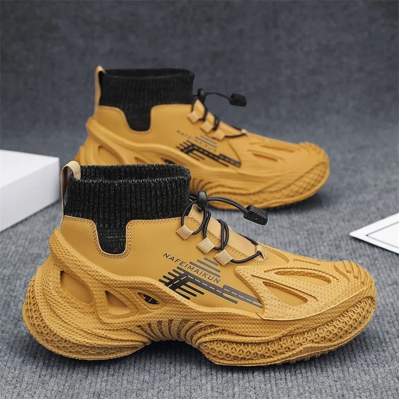 Men's Casual Shoes with Perforated Mesh Breathable Flat Heels and Shallow Lace-up Are Niche and Distinctive Brand Sports Shoes