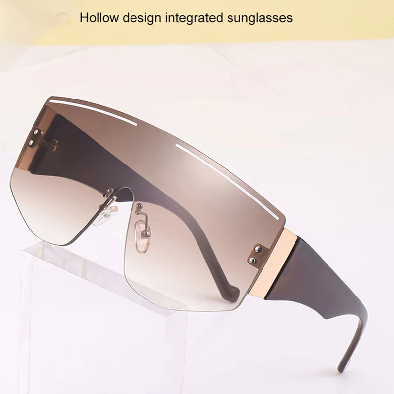 

FEISHINI Vintage Square Oversized Sunglasses Women Big Frame Shield Sun Glasses for Ladies 2025 Luxury Brand Mirror Shades