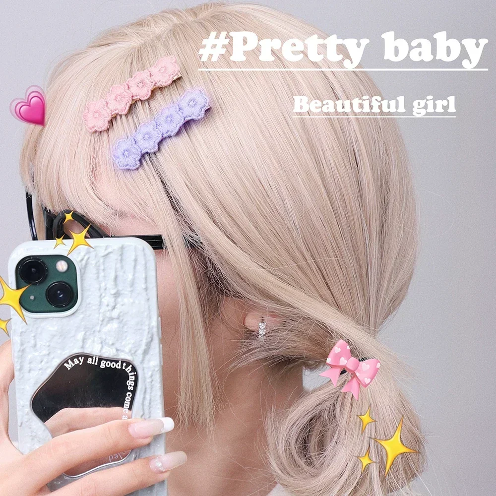 6 Pcs/Lot Korea Cute Flower Hairpins for Baby Girl Hair Clips Women Barrettes for Newborn Hairgrip Cute Kids Hair Accessories