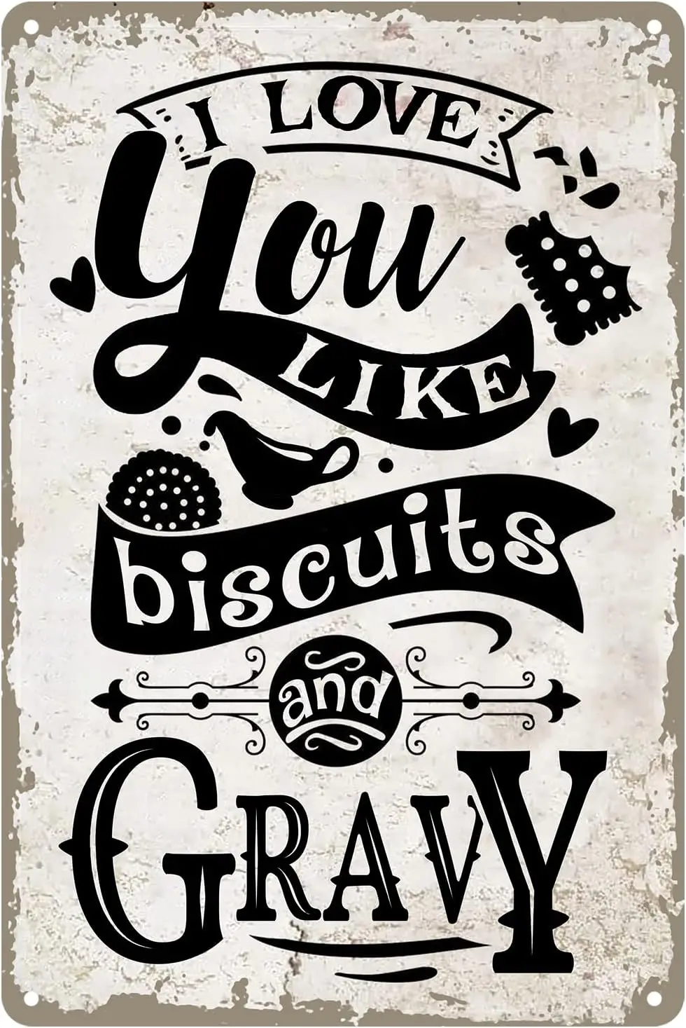 مضحك المطبخ إقتباس معدن القصدير تسجيل جدار ديكور الرجعية أحبك مثل البسكويت والمرق للهدايا المنزلية