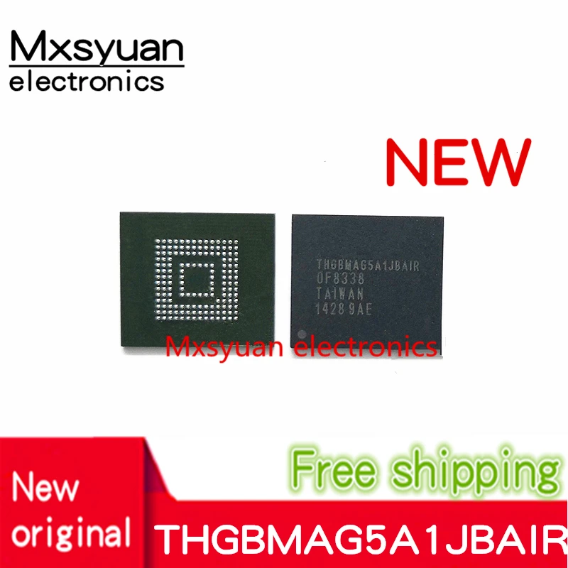 2PCS~20PCS/LOT THGBMAG5A1JBAIR THGBMAG5A1JBA1R New bga153ball EMMC 4.5 4G LCD TV hard disk IC