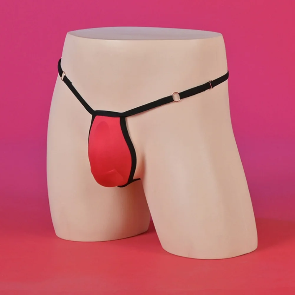 

Men Push Up Sponge Pad Underwear Adjustable Waist T-Back Sissy Thongs G-Strings Male Elastic Underpants T-back Jockstrap Briefs