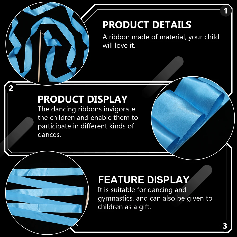 

4pcs Rhythmic Gymnastics Dance Streamers For Colored Performance Belt Gift Physical Dancing Streamer Development