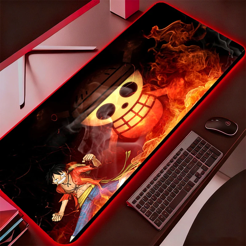 RGB 컴퓨터 Varmilo 키보드 LED 마우스 패드 백라이트 원피스 게임 액세서리 게이머 카펫 데스크 매트 마우스패드