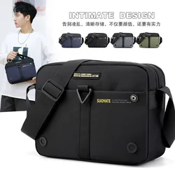 Men Messenger Bag Waterproof Nylon Small Satchel Shoulder Bags Casual Travel Crossbody Sling Flap for Male Belt Handbag