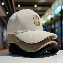 Baseball Cap Men and Women Hard Top Deep Top Ins Tide Brand Letter C Cap Four Seasons Can Wear All Matching Face Small Shade Hat