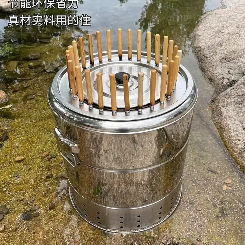 

Charcoal grill grill Household indoor smokeless outdoor stainless steel stove Internet celebrity hanging stove commercial