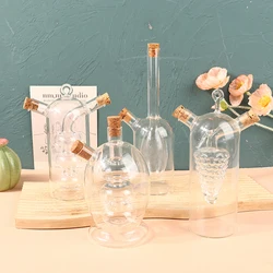 1Pc 2-in-1 Double Layer Bottle Sauce Oil Vinegar Glass Bottle Condiment Sealed Kitchen Storage Bottles Jars Kitchen Tools