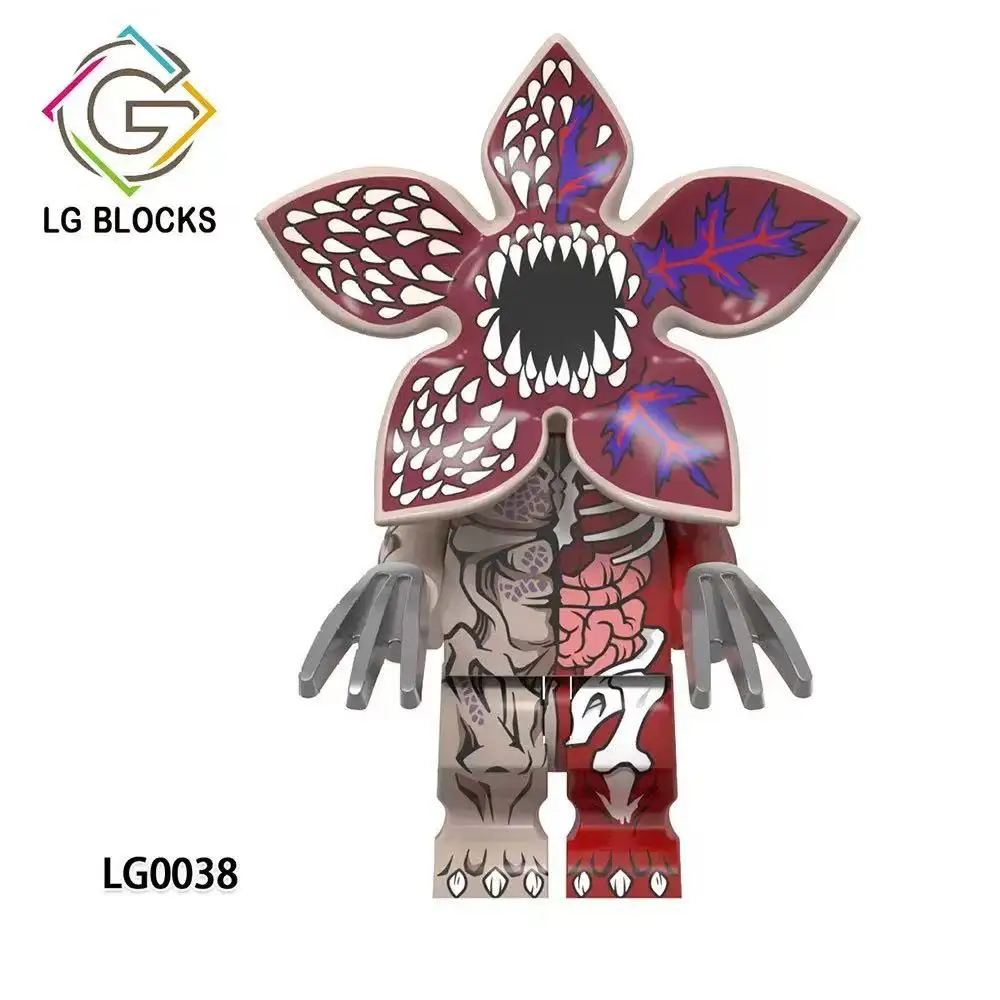 I4 قطعة/المجموعة/مجموعة تلفزيون الرعب داستن مايك لوكاس ويل ديموجورجون نموذج اللبنات تنوير ألعاب الطوب للأطفال