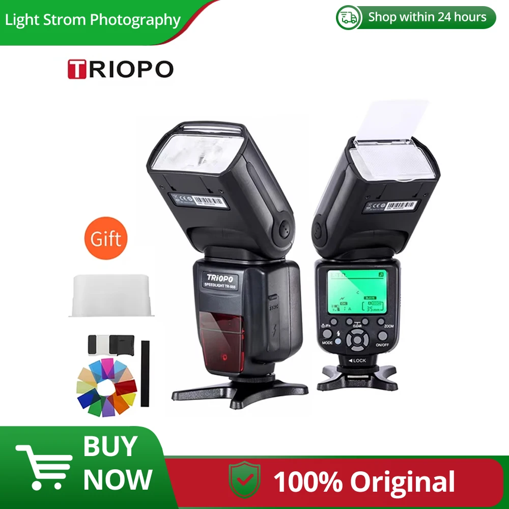 

TRIOPO TR-988 TTL HSS High Speed Sync Camera Speedlite Flash for Canon and Nikon 6D 60D 550D 600D D800 D700 Digital SLR Camera