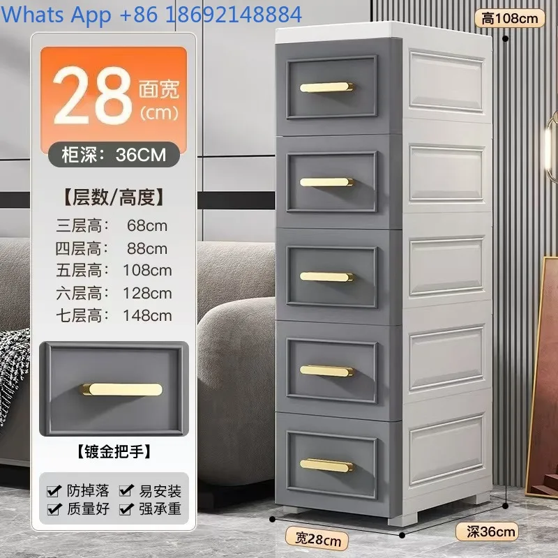 Narrow Gap Storage Cabinet Organizer Kitchen Storage Cabinet Ultra-Slim Bathroom Side Cabinet Gap