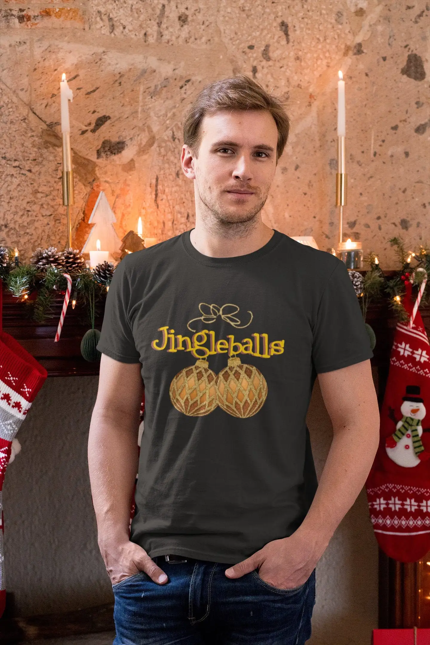 Rude Adult Christmas T Shirt Jingle Bells Joke Funny Xmas s For Him TH075