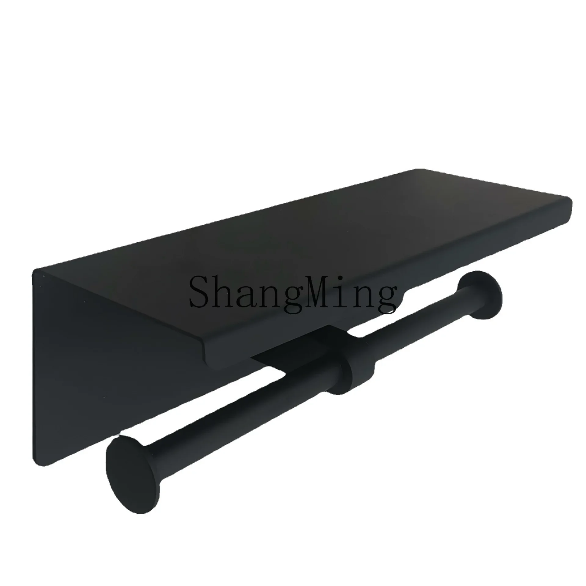 CL304 stainless steel double paper holder brushed bright black carton toilet wall hanging tissue square roll
