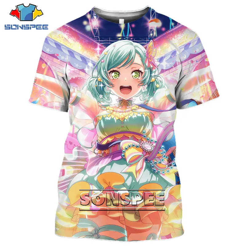 SONSPEE 3D Print Anime Sexy Loli Girl Love Live Tshirt Harajuku Homme Game Tshirt Men Women Cosplay Summer Fashion Short Sleeves