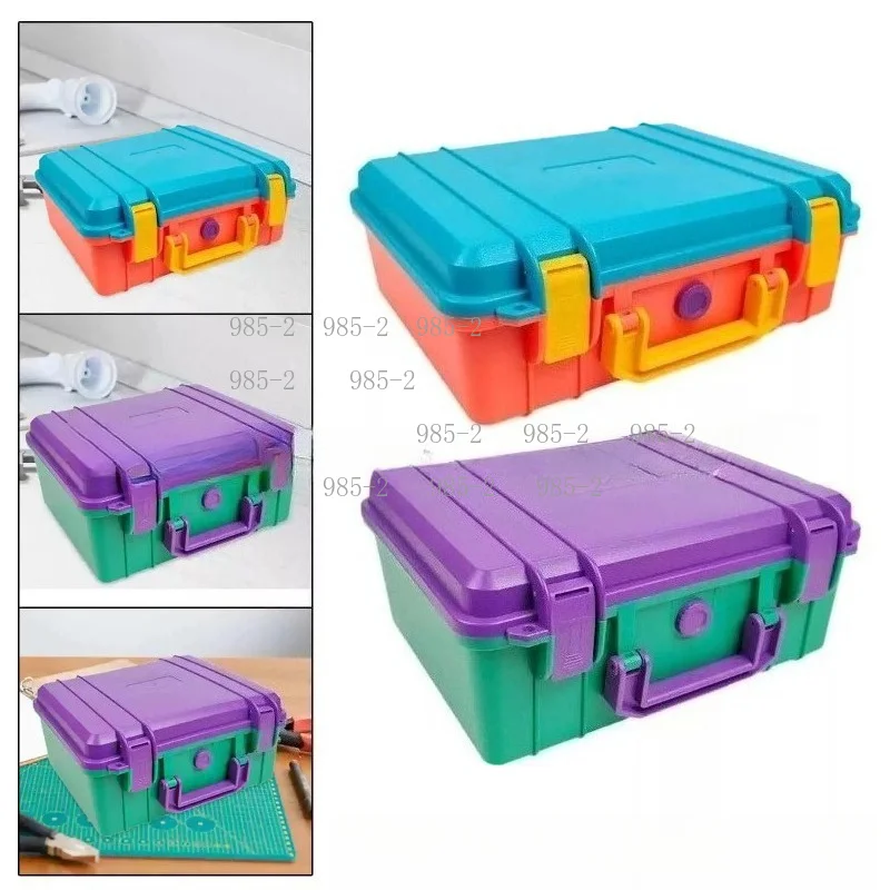 Hard Shell Shockproof Lockable Tool Box, Waterproof Protective Case for Camera Electronic Equipment Outdoor Travel Repair Tools