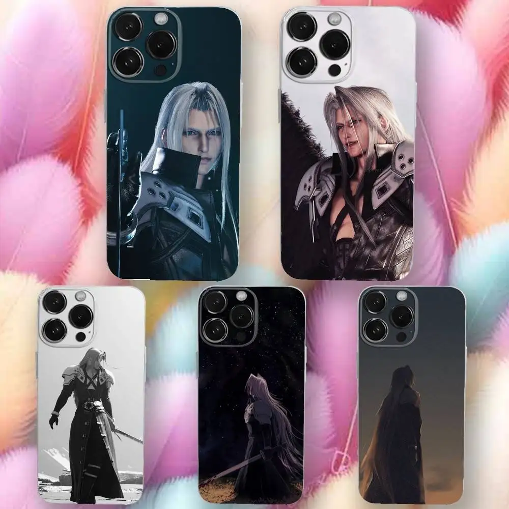 

F-Final F-Fantasy Sephirothe Phone Case For iPhone16,se4,15,14,13,12,11 Plus,Pro,Max,XR,XS,X,Plus,SE,Mini Transparent Soft Cover