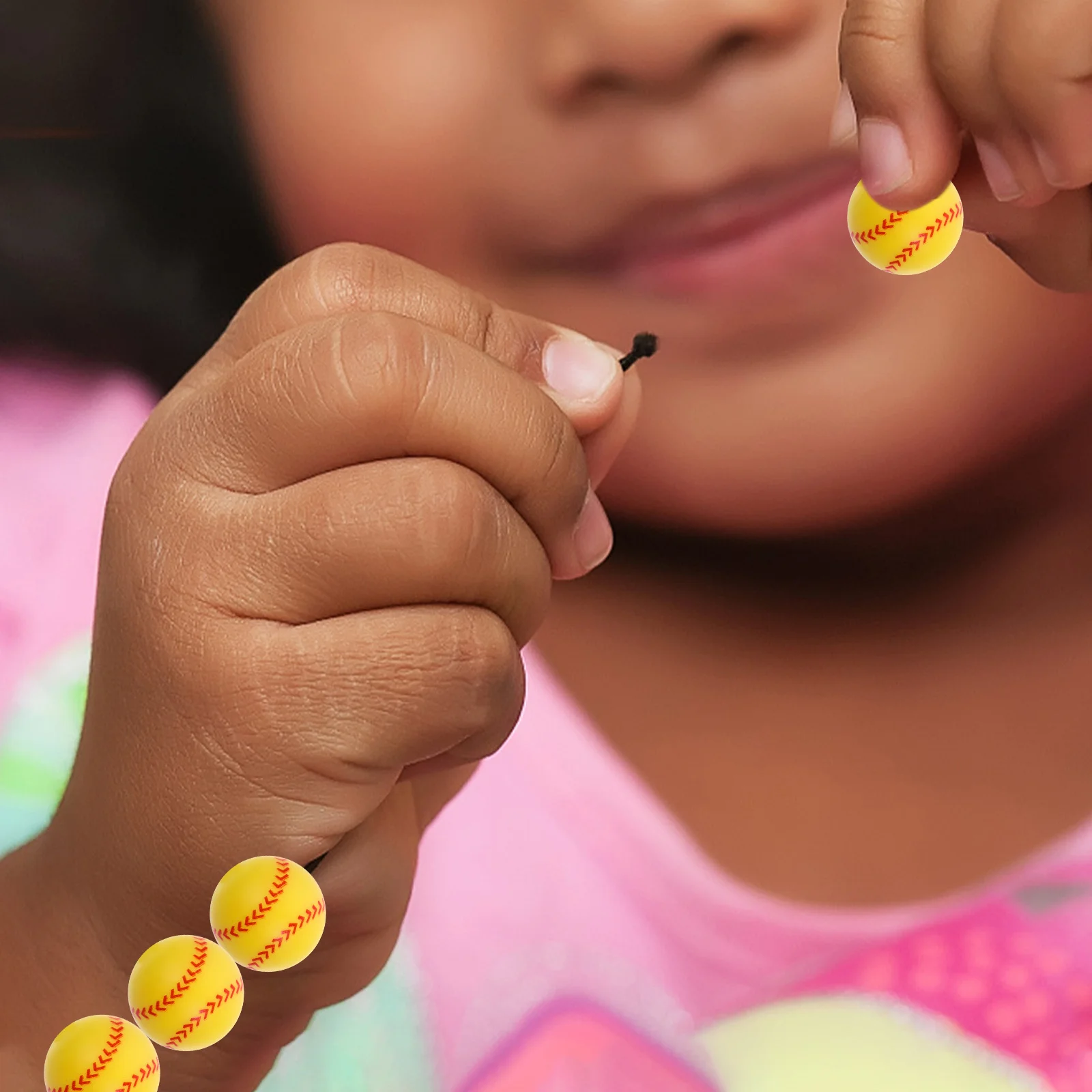 50Pcs Sports Beads for Keychain Making DIY Pendant Charms Smooth Sturdy Safe Material Jewelry Accessory Beads for Crafts