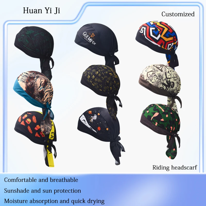 Outdoor Cycling Headscarf UV resistant Bicycle Headscarf Running Pirate Headscarf Customized