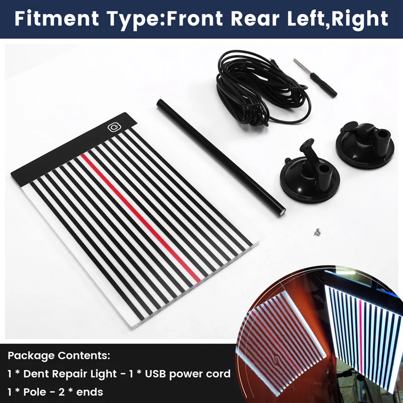 HOT! Usb Plug In Dent Repair LED Light Car Dent Repair Tools Dent Removal Reflectors Three Speed Car Repair Lights