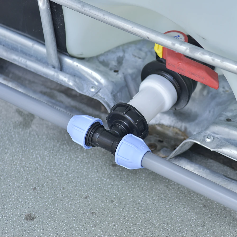 IBC Tank Adapter Kit with Extension Tube,Elbow And Tee Fittings for OD 20/25/32mm PE/PVC Pipe  Garden Irrigation