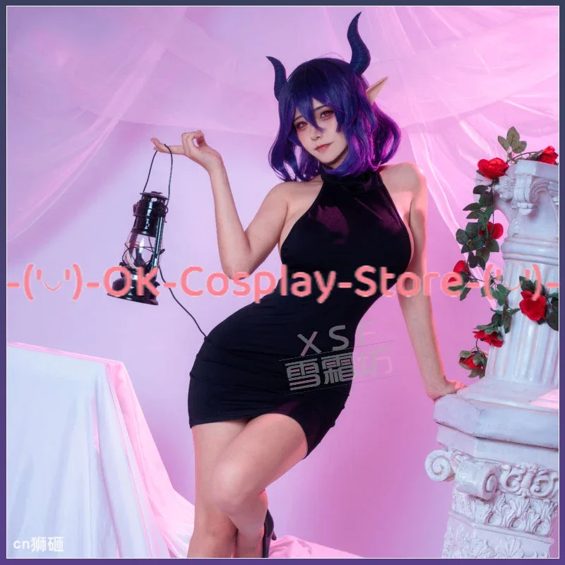 Disfraz de Cosplay de Anime Kinsou No Vermeil, vestido negro Sexy para mujer, traje de Cosplay de Vermeil en oro, uniformes para carnaval y Halloween