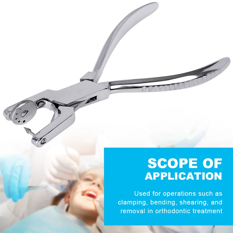 1pc Stainless Steel Dentistry Rubber Dam Puncher Pliers Clinic Rubber Stamp Barrier Dams Punch Perforator for Dental Surgery