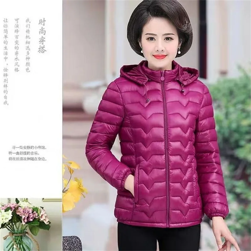 Quilted Down Cotton Jacket For Women\'s Short Thick Stand Collar Cotton Padden Coan for autumn and winter Parka Hooded 2023 ne