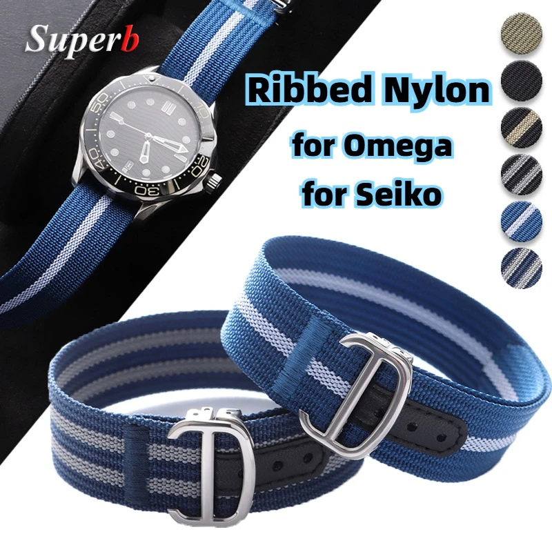20 mm Premium-Nylonarmband für Omega, universelles wasserdichtes Sport-Militäruhrenarmband für Seiko für Tudor Herren-Ersatzarmband