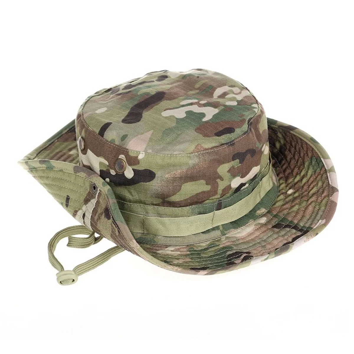 Wide Brim Military Boonie Hat Airsoft Sniper Camouflage Tactical Caps Bucket Camping Hunting Multicam Mountaineering Fishing Hat