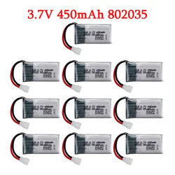 1-10 pz 3.7V 450mah batteria ricaricabile per H31 X4 H107 H6C KY101 E33C E33 U816A V252 RC Drone pezzi di ricambio 3.7v batteria Lipo