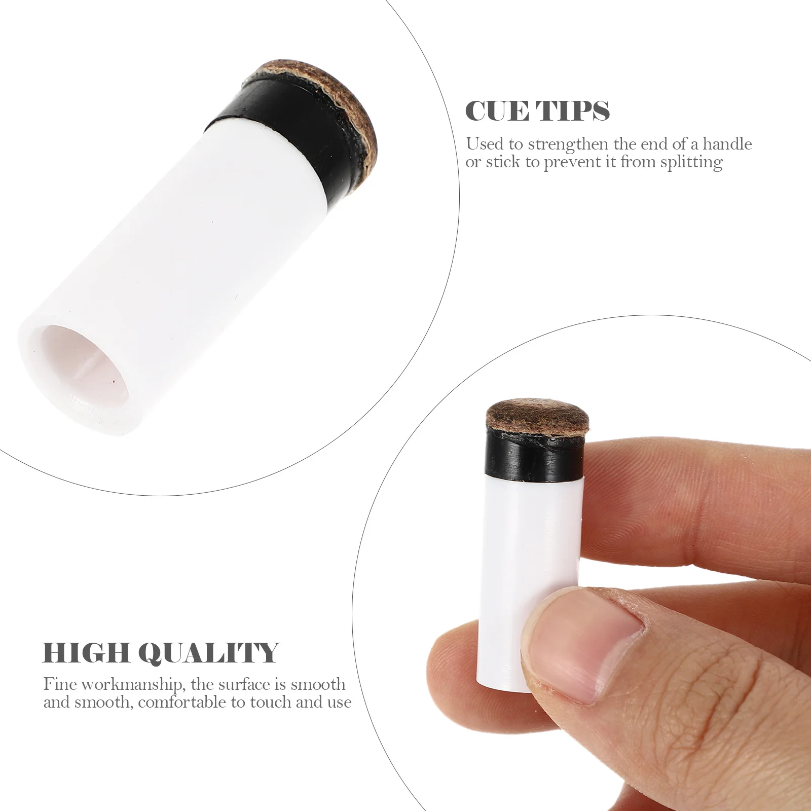 

5Pcs Billiard Cues Tips Screw-on Tips Accessories Design Easy to Use No Adhesive Needed Smooth Surface Comfortable Touch