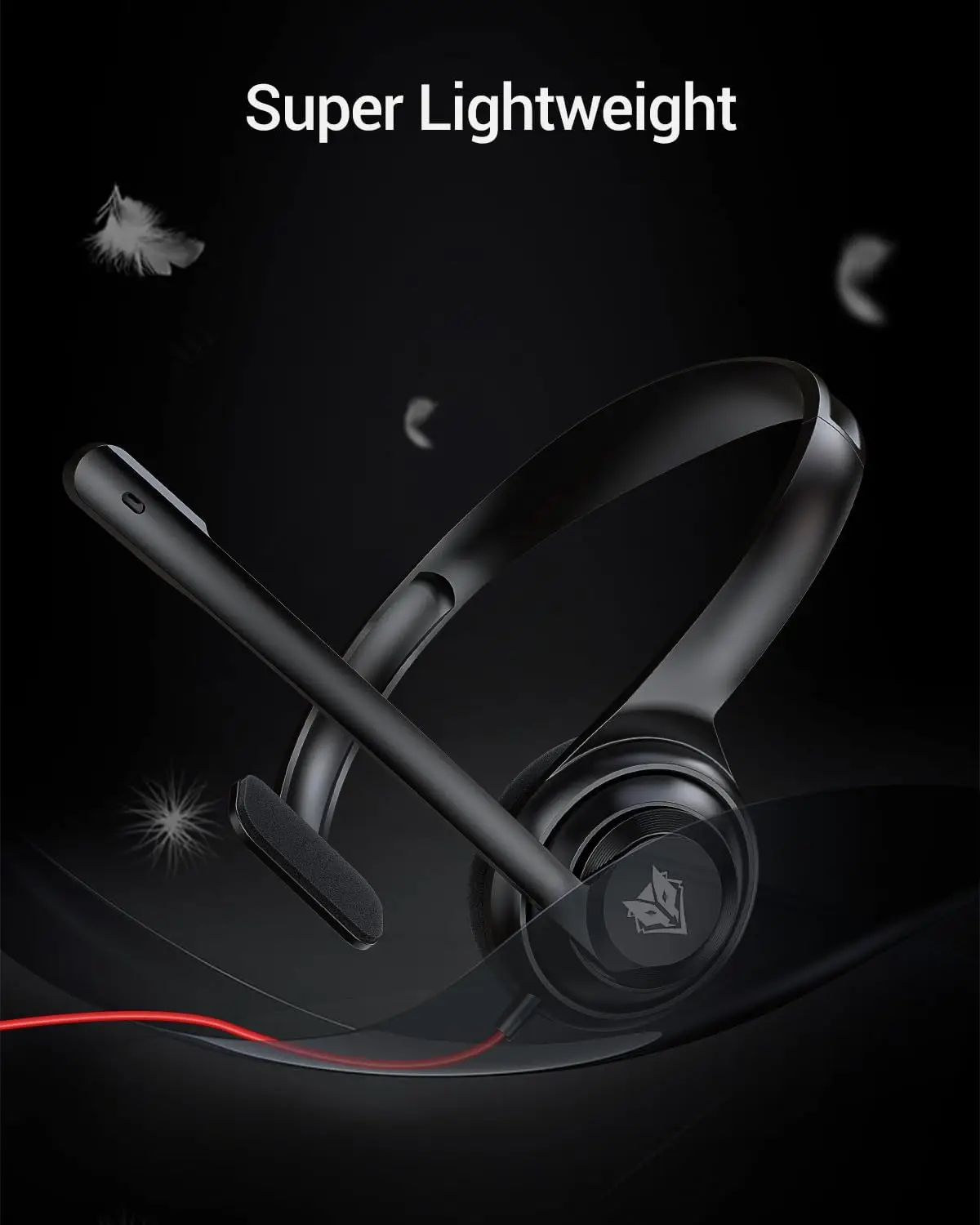 NUBWO HW02 USB Headset with Mic Noise Cancelling Ultra Comfort Computer Headset for Laptop PC On-Ear Wired Office Call Center