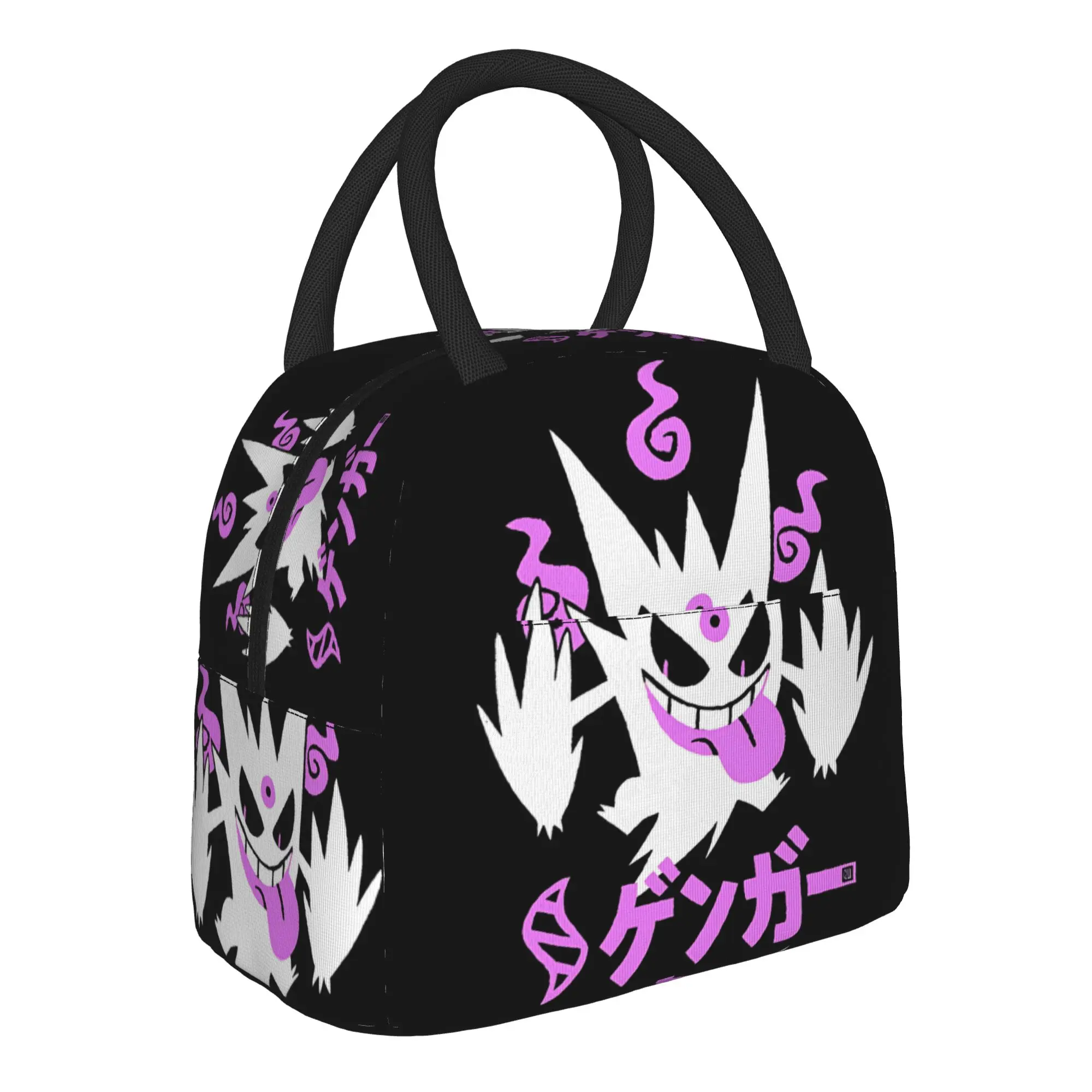 Pokemon Halloween Gengar Handbag Insulated Lunch Bag Ice Pack Rice Bag  bolsa Student Bento Lunch Handbag Insulation
