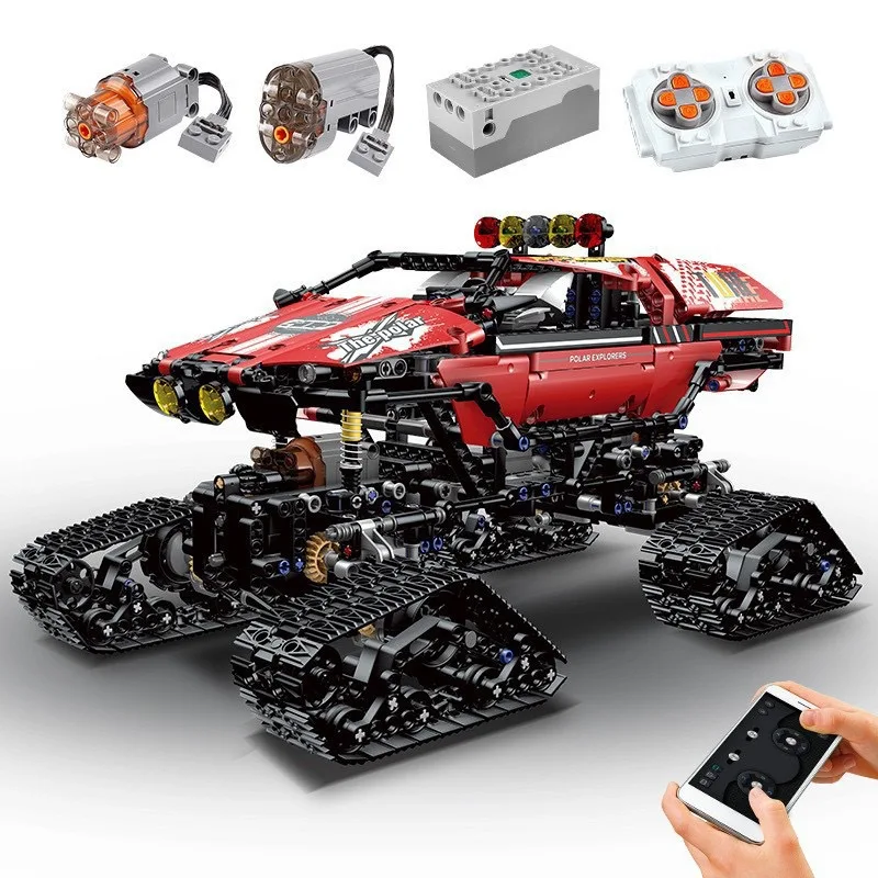 몰드 킹 18001-39 파이어 폭스 사막 레이싱 크롤러 자동차 블록 세트 리모컨 오프로드 차량 DIY 조립 모델