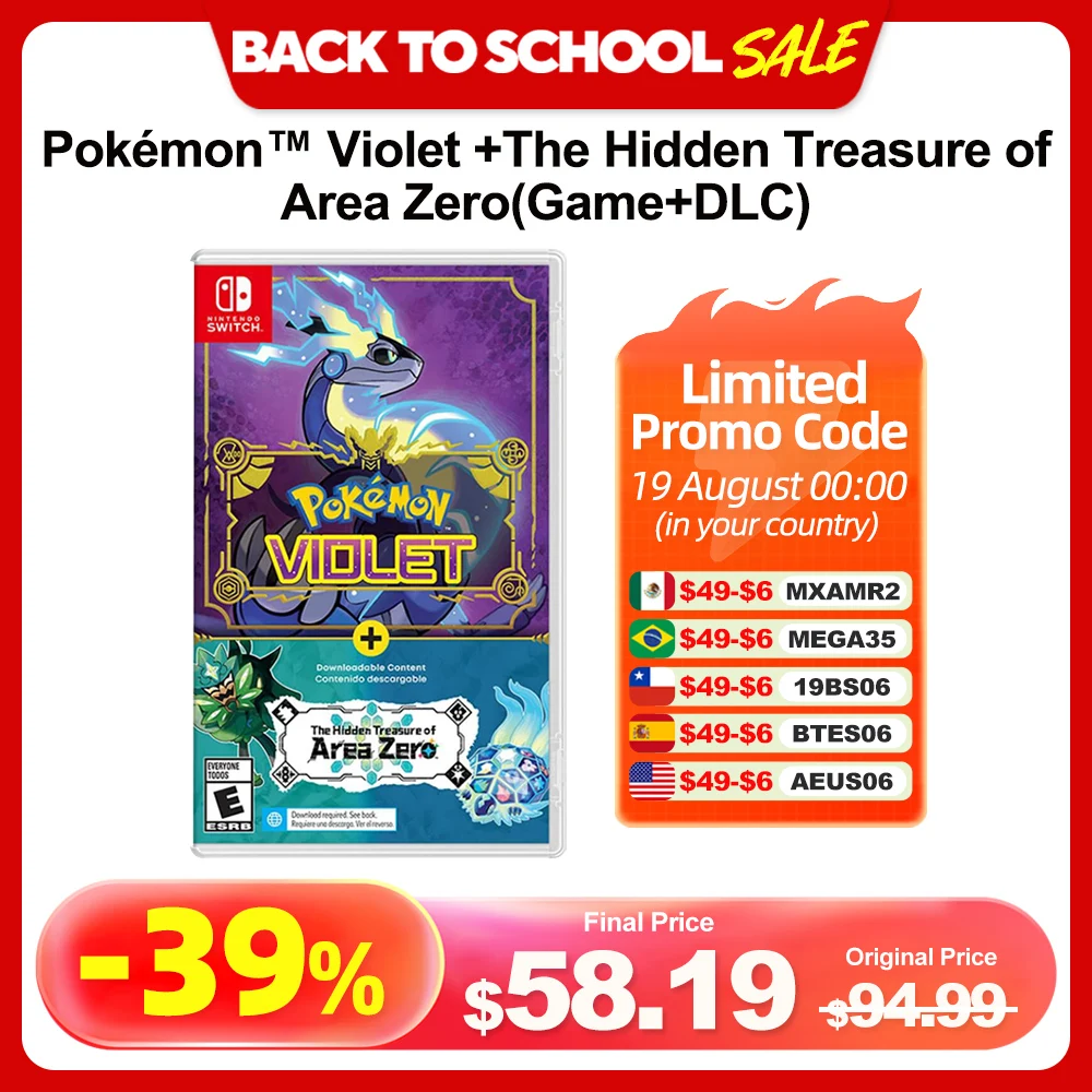 Pokémon Violet + The Hidden Treasure of Area Zero Bundle Nintendo Switch Game Deals 100% New Official Physical Game Card