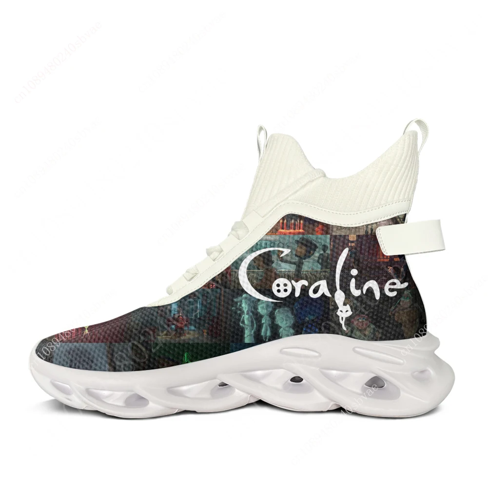 Coraline The Secret Door High Top Sneakers Mens Womens Sports Running Shoes Sneaker Lace Up Mesh Footwear Customized Made Shoe