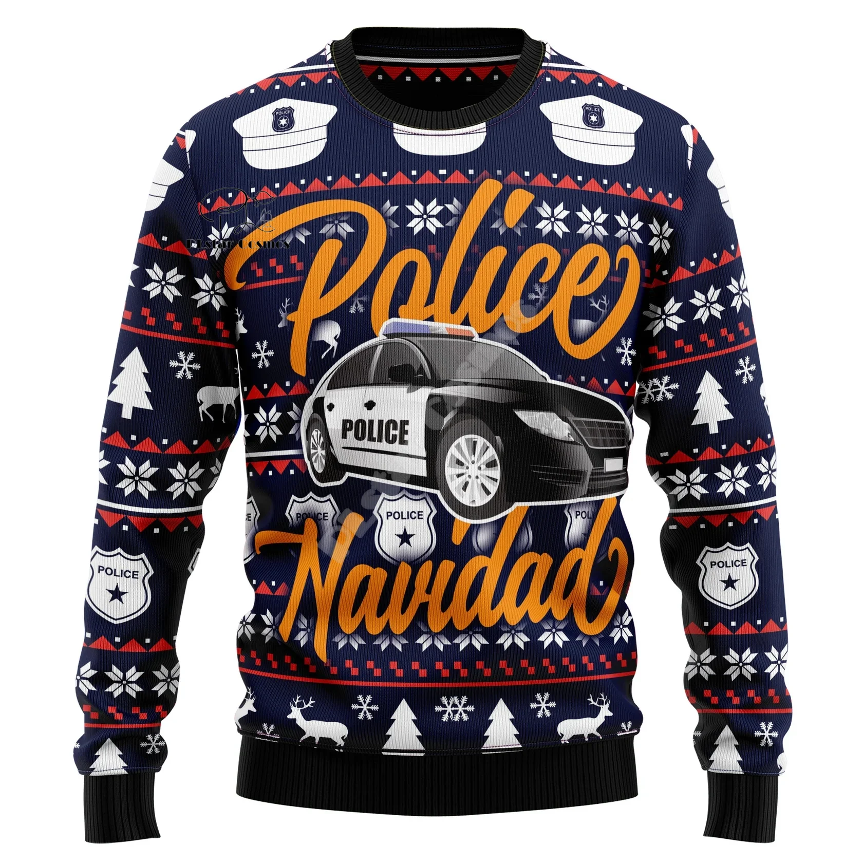 Christmas Ugly Knitted Sweater Xmas Santa Claus Animal Colorful Tattoo Retro Unisex 3DPrint Funny Harajuku Casual Long Sleeves