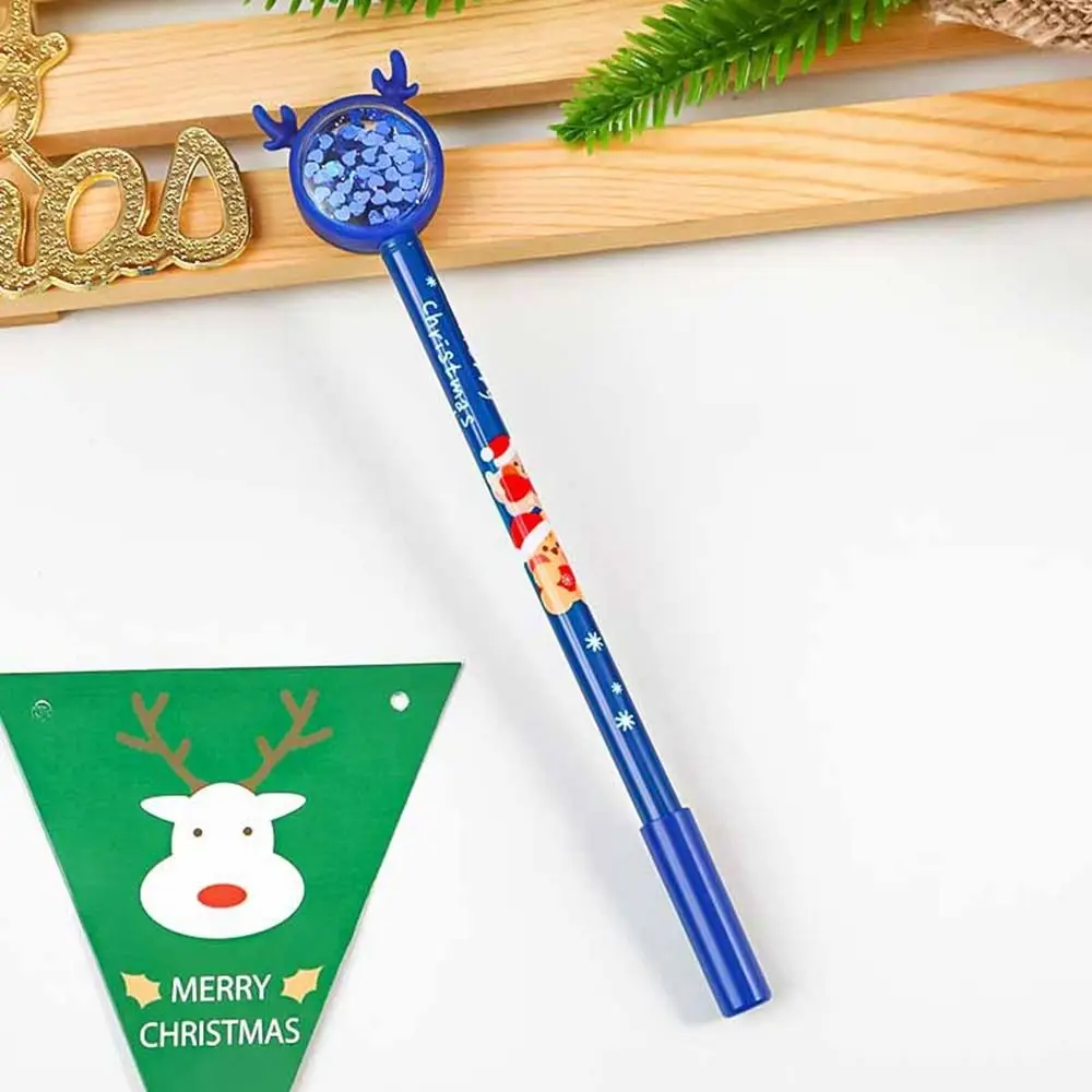 

Pen Cute Elk 0.5mm Cartoon Ballpoint Black Pressable Pens Christmas Stationary Supplies Signing Pen Christmas Gel Pens
